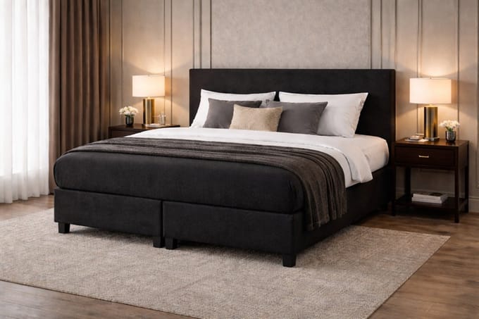 Boxspring Den Haag Compleet van DER Bedding - OP MAAT & Verkrijgbaar in veel diverse kleuren! - 105x190
