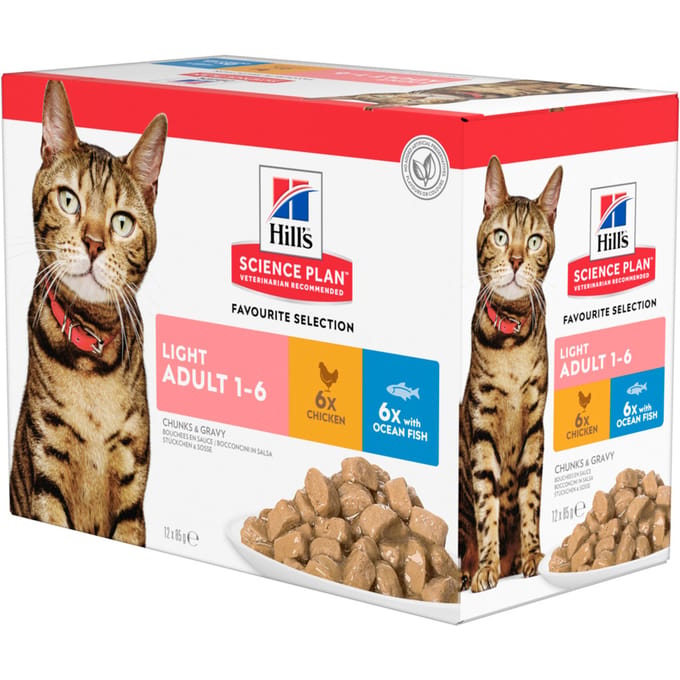 Hill's Science Plan Favourite Selection Light - Kattenvoer - 12 x 85 gr