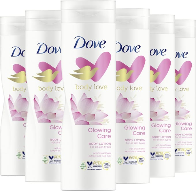 Dove - Body Love Bodylotion - Glowing Care - 6 x 250 ml