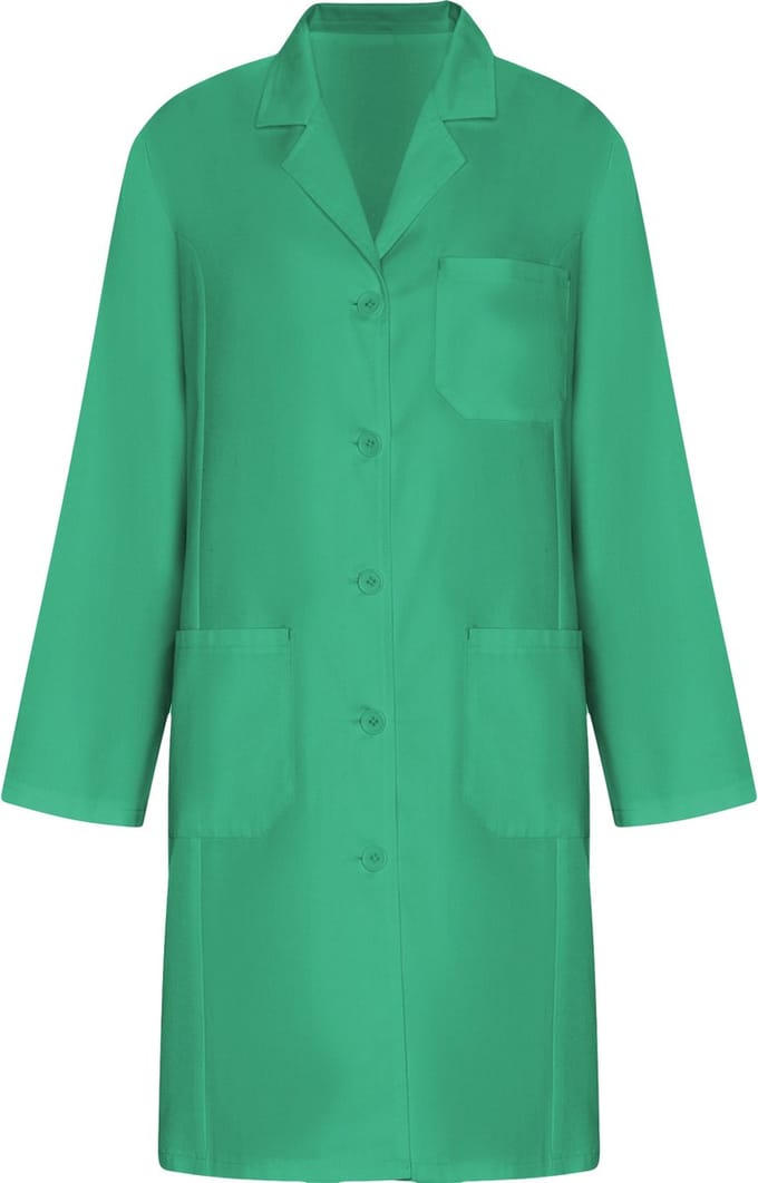 Lab Groen Premium Dames labjas met revers maat XL