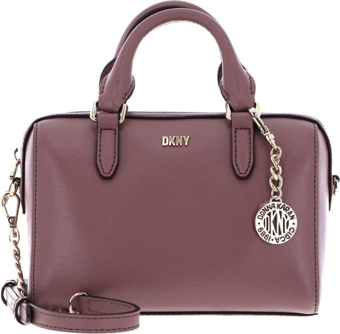 DKNY Leren Schoudertas Handtas Bryant Duffle Bag Vntg Rose Oud roze