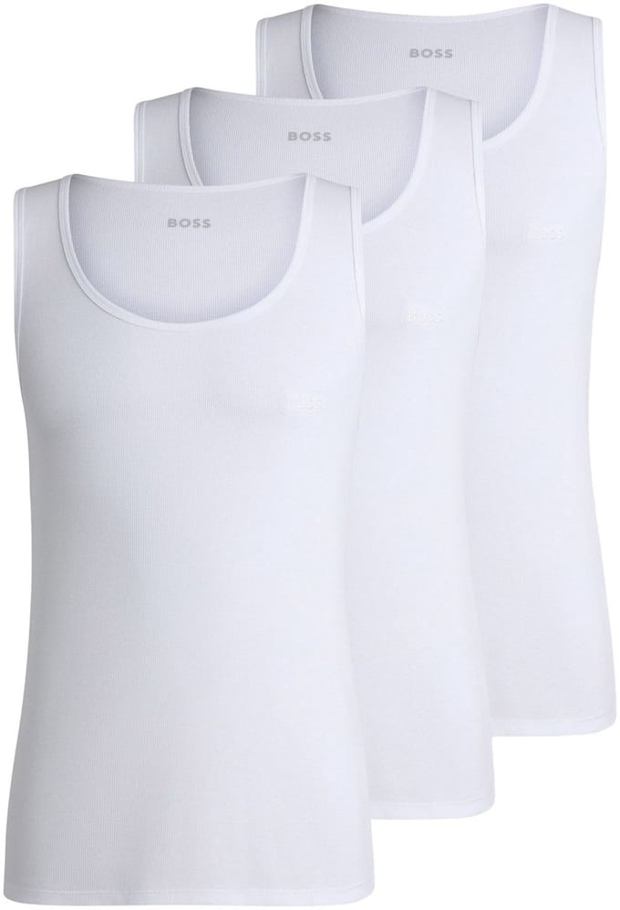 Tanktop met labelstitching in een set van 3 paar, model 'ONE'