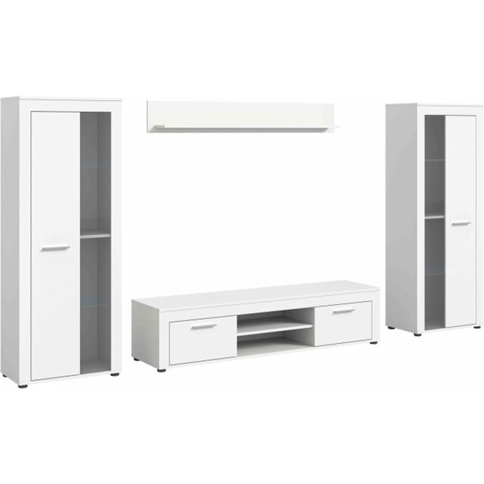 Jam woonkamercombinatie wit melamine - 35x310x159cm