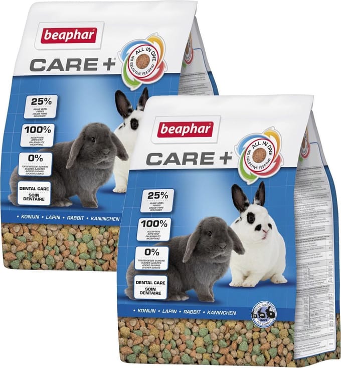 Beaphar Care+ Konijn - Konijnenvoer - 2 x 1,5 kg