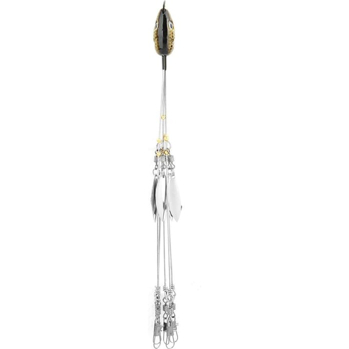 5 Armen Alabama Paraplu Jig Head Visrig Aas Vislokmiddelen Met Wartels (Geel) white