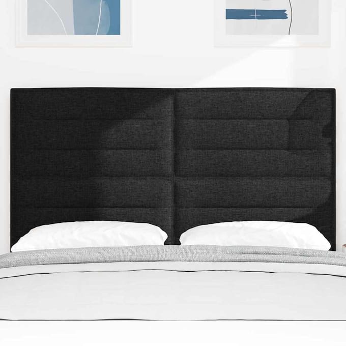 vidaXL Hoofdbord Zwart 144 cm Stof