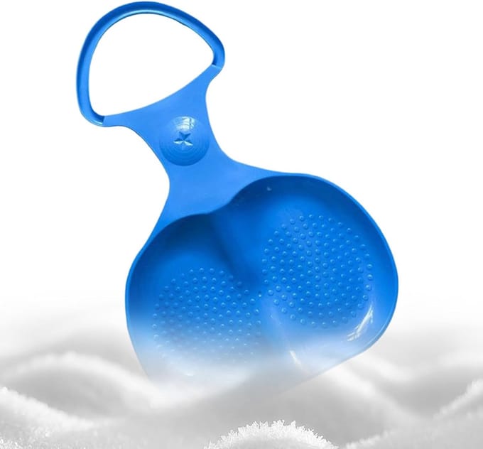 Sneeuwslee - Glijder met handgreep - Winterpret - Draagbaar ontwerp - 54 x 37 cm - Blauw