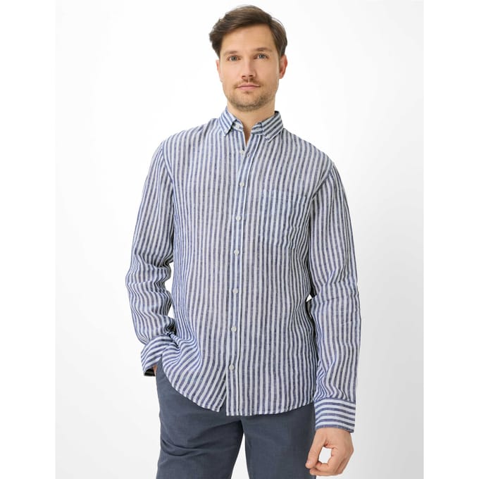 modern fit vrijetijdsoverhemd van puur linnen model 'Daniel'