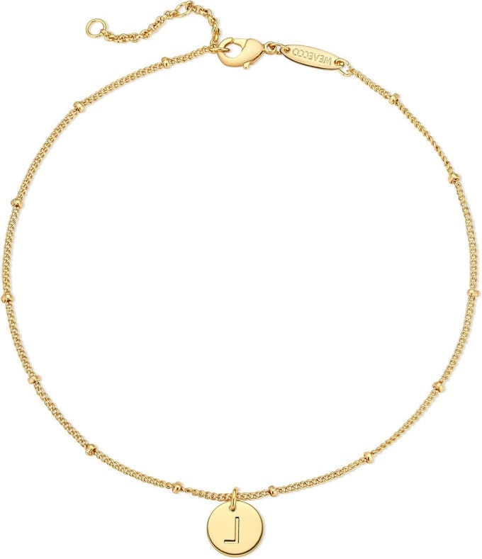 Gouden Anklet - Enkelbandje Vrouwen - Strand Mode - Verstelbaar Extender - 24 cm - Goud