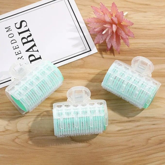 Haarrollers Bang Roll Curler Haarkruller Plastic zelfklevend Haarkrullen Kapperstool Meisje Schoonheidsstylingtool groen