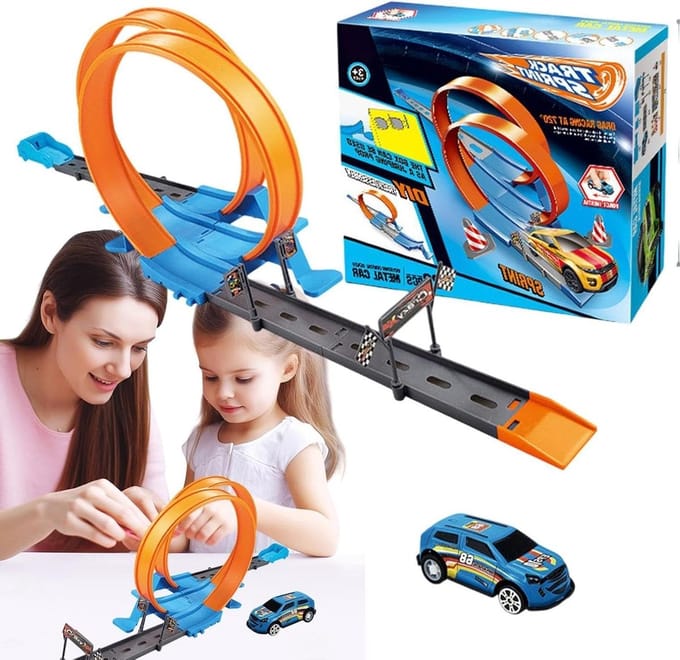 Racebaan Speelgoed - Flexibele Auto - Creatief Spelen - Talloze Combinaties - 276 cm - Multi