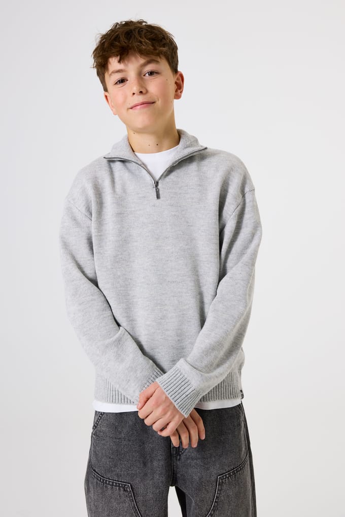 Sweatshirt 1/2 rits katoen kind Garcia