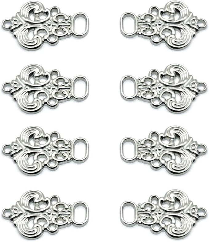 Metalen Knopen voor Dirndl, 8 Stuks (4 Paren), Dirndl Naai Knopen, Metalen K