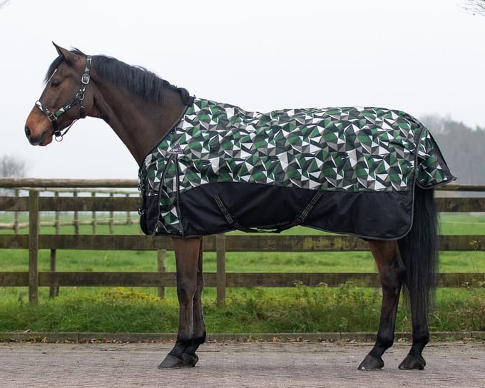 QHP Winterdeken turnout luxe 300gr 75/105 cm Army