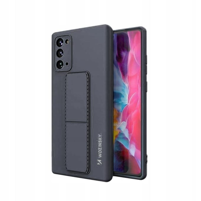 Wozinsky Kickstand Case étui en silicone avec support étui Samsung Galaxy Note 20 bleu marine