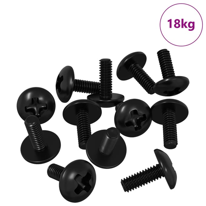 vidaXL Sleeve Schroeven 8182 pcs Zwart M4 x 10 mm IJzer