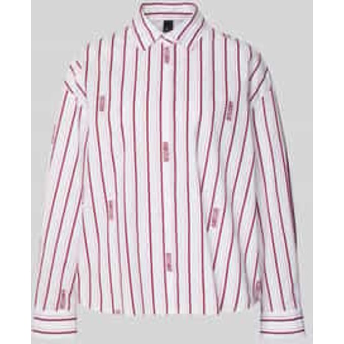 Overhemdblouse met verborgen knoopsluiting