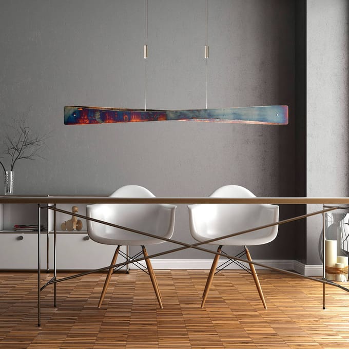 Quitani hanglamp Lian, goud geoxideerd