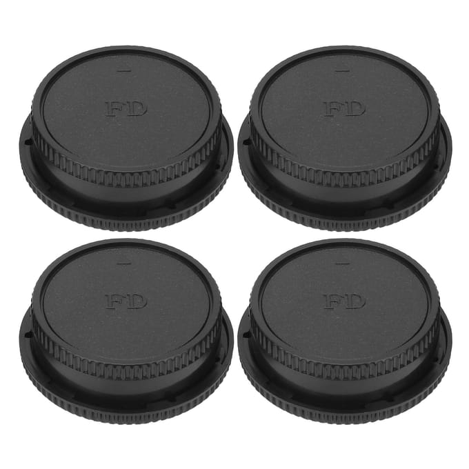 Ensemble Capuchon de Boîtier Avant Capuchon d'Objectif Arrière Couvercle Compatible pour Objectif et Boîtier à Monture Canon FD black