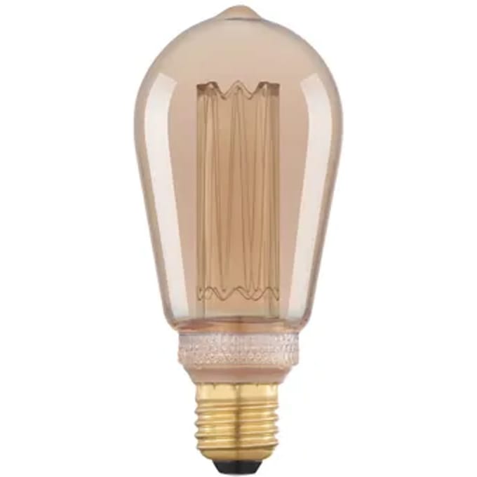 Eglo Ledfilamentlamp Edison 4 - Amber - D6,4cm - Warm Wit - E27 - 4w