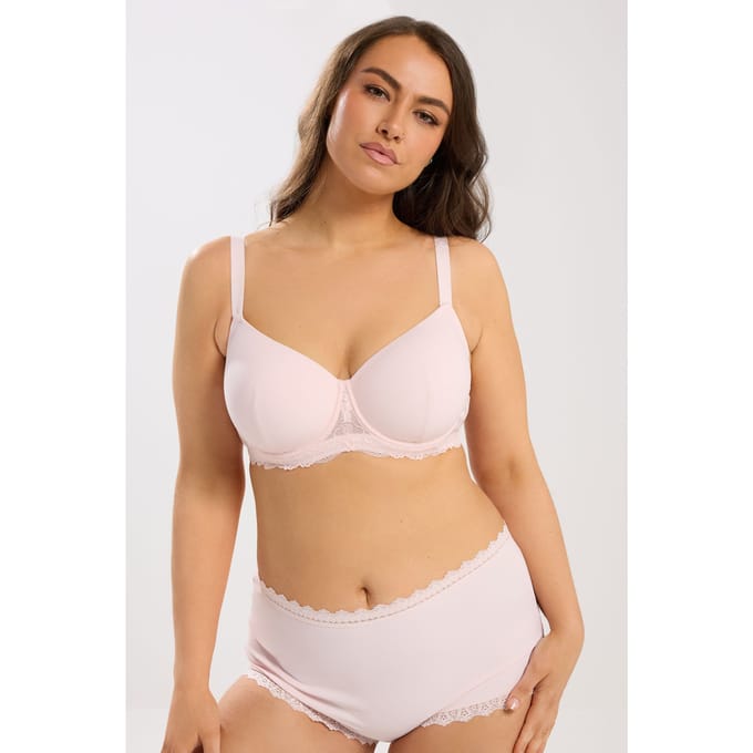 Yours Roze Zachte Geribbelde Bh Met Beugel Size 85B