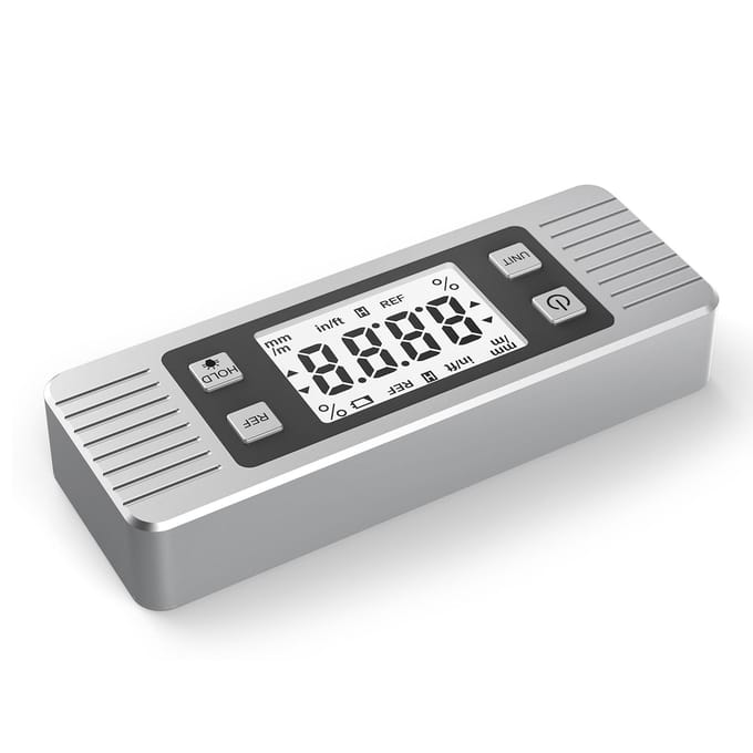 Digitale Hoekmeter Magnetische Gradboog Inclinometer Waterpas Hoekzoeker Hoekkubus Waterpasbak Met zilver