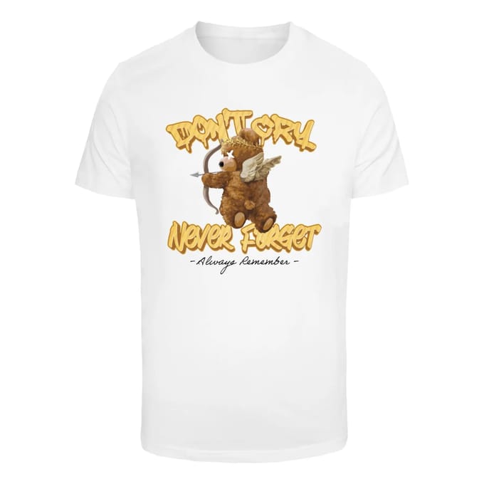 Mister Tee - Don't cry never forget Heren T-shirt - M - Wit