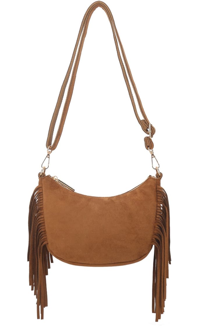 Giuliano kunstlederen suede schoudertas Adina - Dames - Bruin