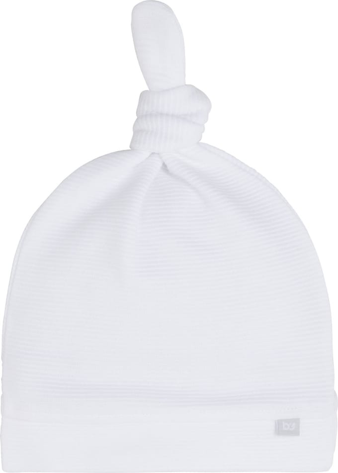 Baby's Only Knoopmutsje Pure - Wit - 3-6 mnd - 100% ecologisch katoen - GOTS