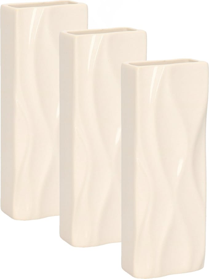 Gerimport Waterverdamper - 6x - wit - keramiek - 400 ml - radiatorbak luchtbevochtiger - 7 x 18,5 cm