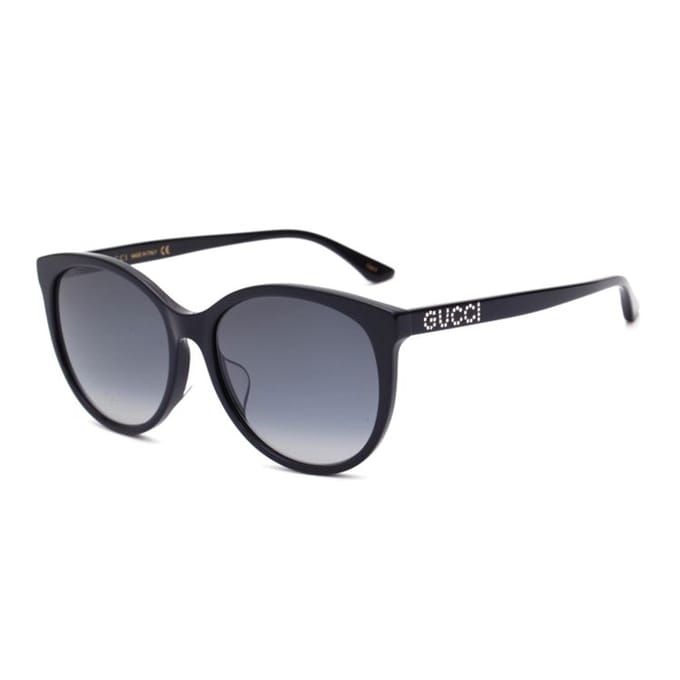 Lunettes de soleil Gucci œil de chat papillon Lunettes de soleil unisexes GG0729SA-001 Dust Bag+Eyeglass Case (Random Color)