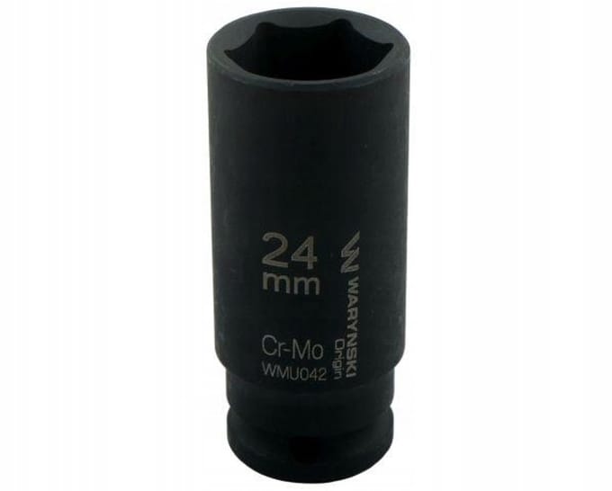 Lange slagdop 1/2", 24 mm, CrMo, DIN 3129