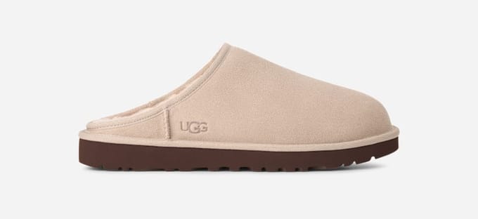 UGG® Classic Slip-On for Men in Moonlight, Size 11, Suede/Polyester/Wool