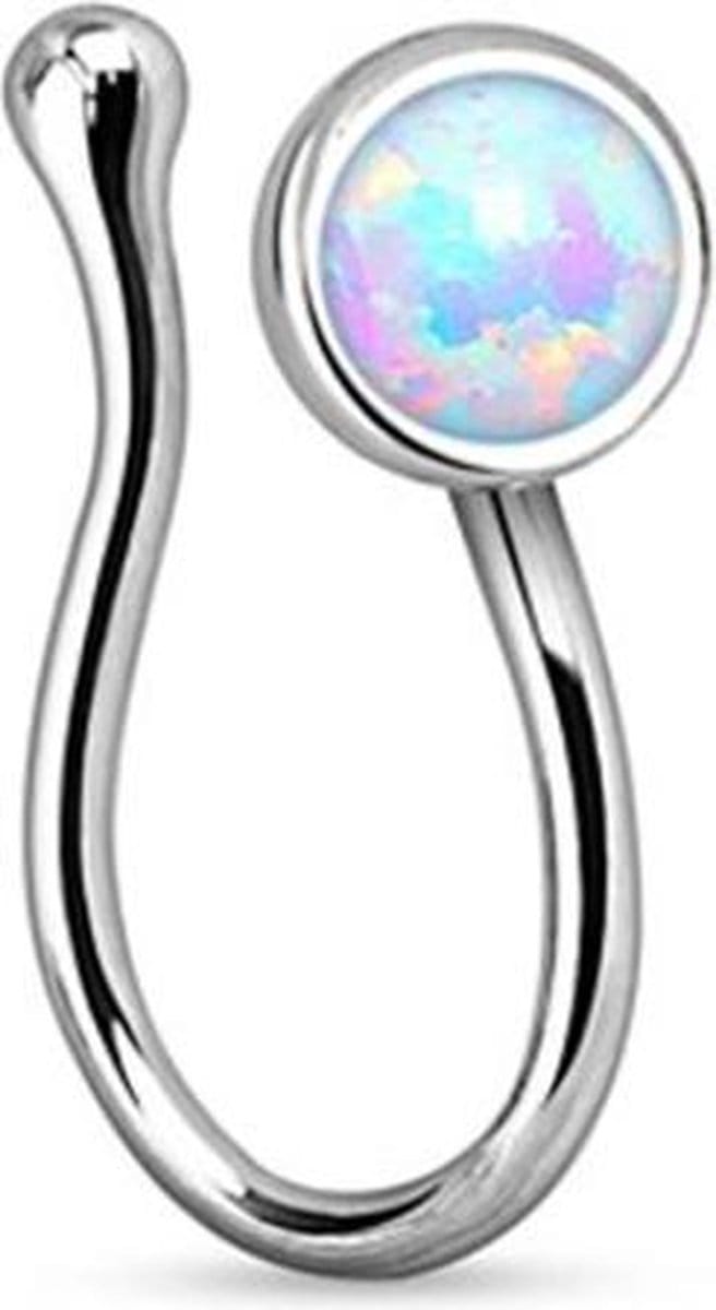 FAKE neuspiercing opal white - LMPiercings