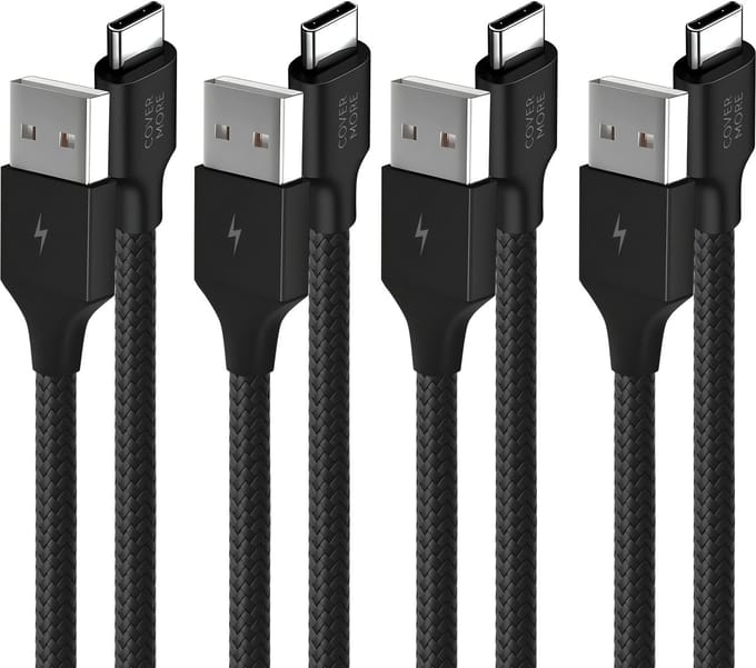 Voordeelbundel usb C kabels - Usb naar usb C - 1m - Stevig - 4 stuks - Zwart