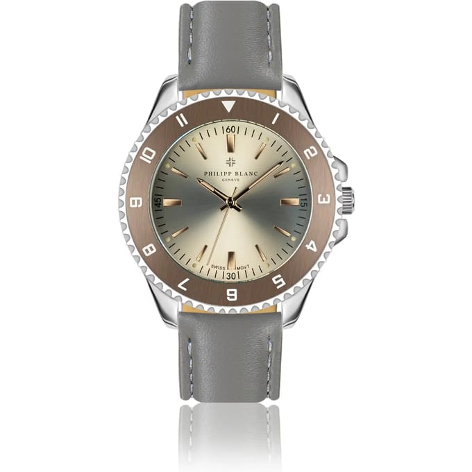 Lederen horloge Philipp Blanc Avenches