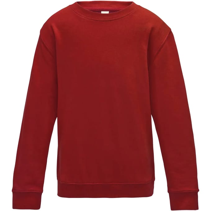 Just Hoods - AWDis Sweat Kinder - Fire Red maat 7/8 (M)