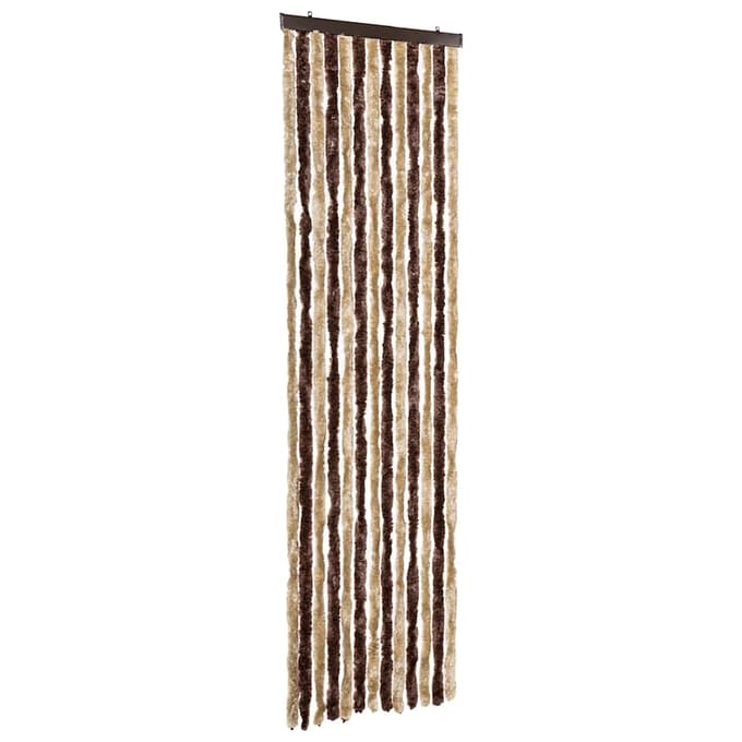 vidaXL - Vliegengordijn - 56x185 - cm - chenille - beige - en - lichtbruin