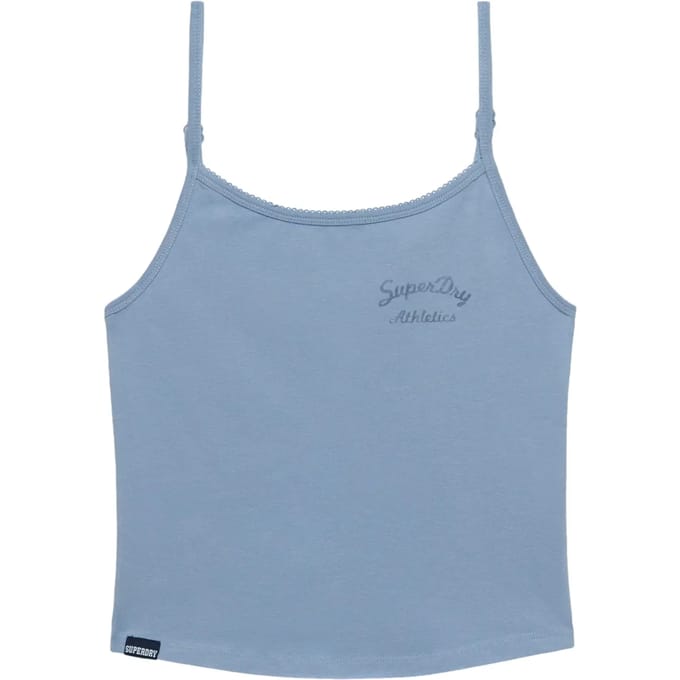 Superdry Athletic Esentials Graphic Cami Mouwloos T-shirt Blauw XL Vrouw