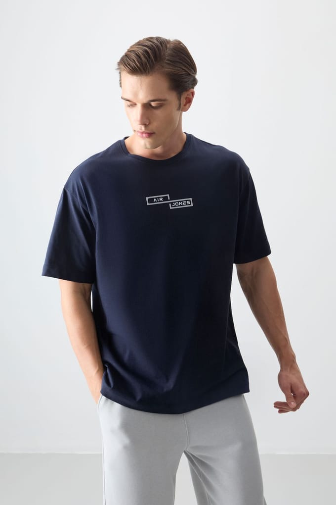 Overmaatse Katoenen Geprinte T-shirt