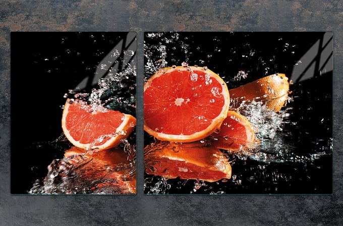 TMK ArtDeko - Snijplank - Glas - 100x52 cm - Grejpfrut