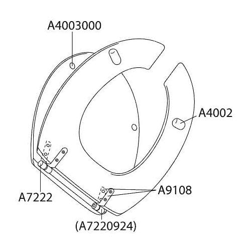 Pressalit buffer for seat ring for Colani WC seat