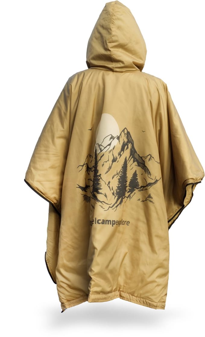 OFFLANDER Serie - Campingponcho - Verwarmingspaneel - USB-aangedreven - Nylon