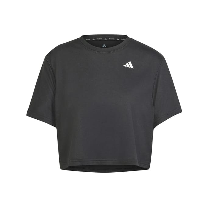 Adidas Train Essentials Boxy Workout T-shirt Met Korte Mouwen Zwart S Vrouw