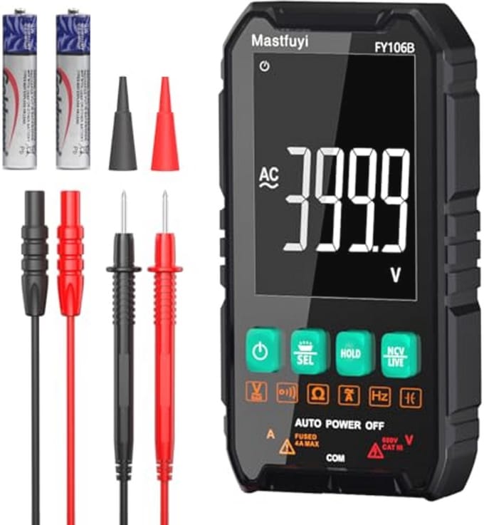 Digitale Multimeter met NCV, Compacte en Intelligente Elektrische Tester, TRMS 4000 met Overbelastingsbeveiliging