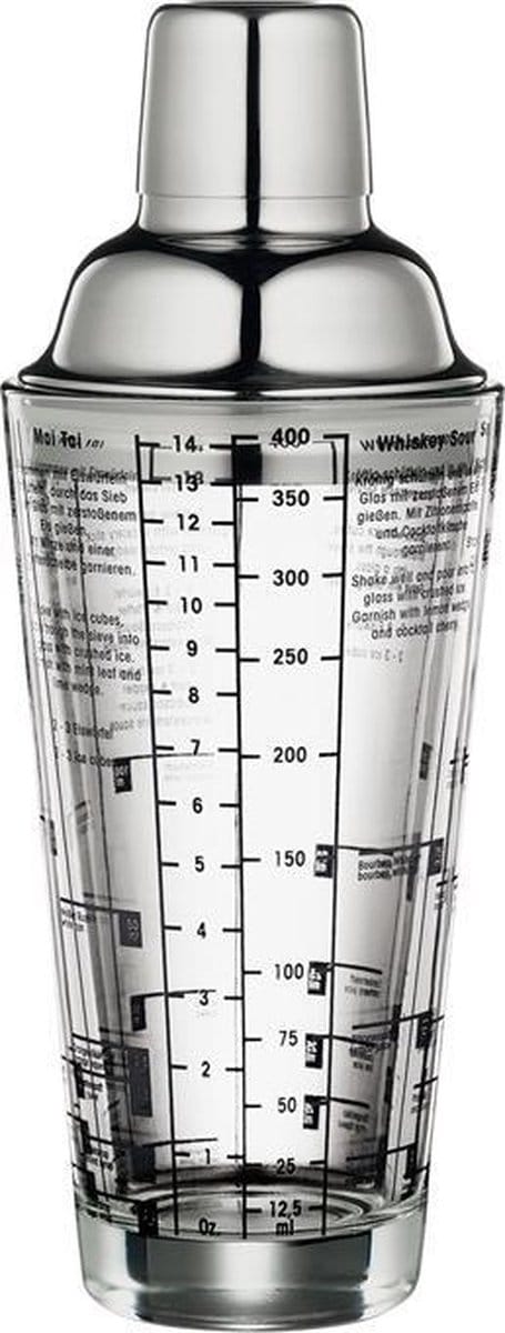 Cilio 200300 cocktailshaker 0,4 l Glas, Roestvrijstaal
