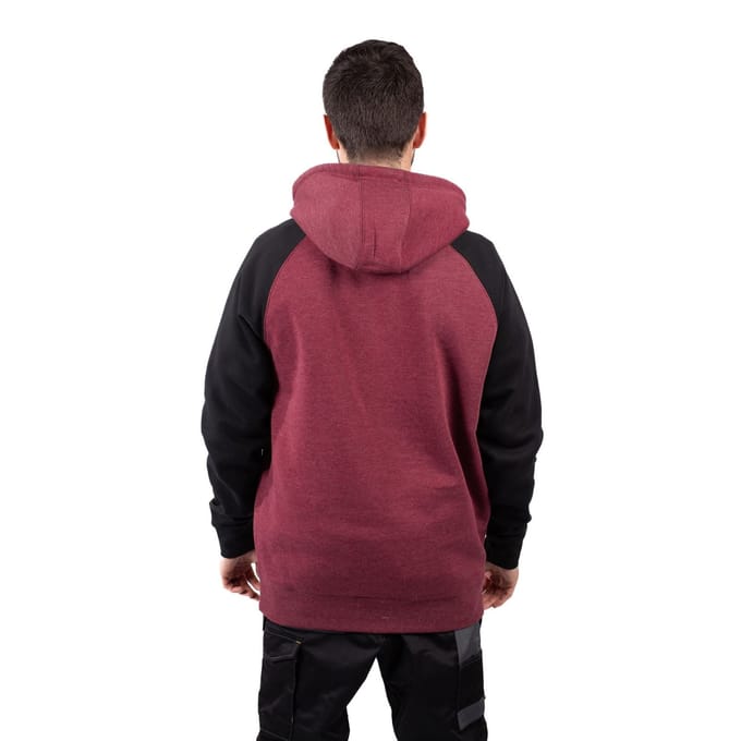 Caterpillar Raglan Katoenen Rood Heren Hoodie