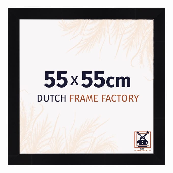 Fotolijst 55x55 cm - MDF - Zwart Hoogglans - Praag