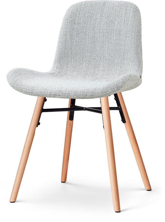 Nolon Nena-Fé Eetkamerstoel grijs melange - houten onderstel