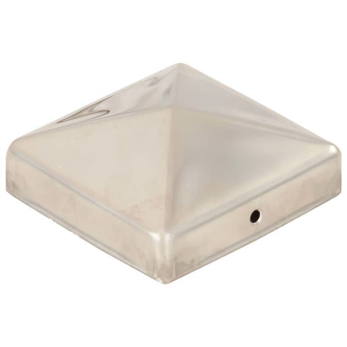 Bouchons de poteau 6 pièces. Forme Pyramidale Acier Inoxydable 81 x 81 mm